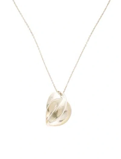 Pre-owned Tiffany & Co Hearts Pendant Necklace, 16" In Multi