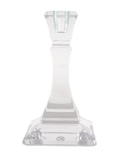 Pre-owned Tiffany & Co Home Essentials Square Crystal Candlestick In Clear
