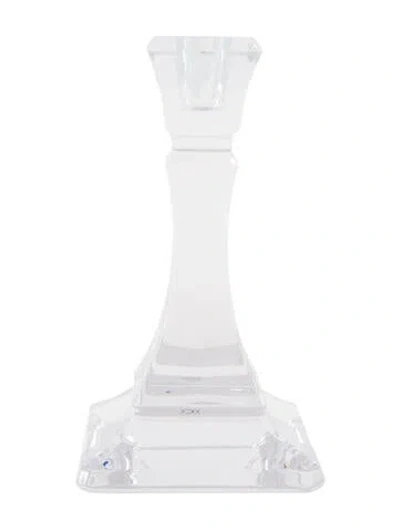 Pre-owned Tiffany & Co Home Essentials Square Crystal Candlestick In Clear