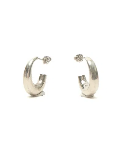 Tiffany & Co Hoop Silver Earrings In Metallic