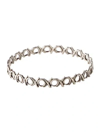 Pre-owned Tiffany & Co Hugs & Kisses Bangle Bracelet, 8" In Multi