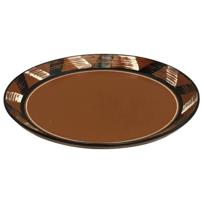 Pre-owned Tiffany & Co ‘indian Summer' Ceramic Plate In Brown
