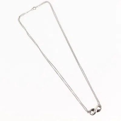 Pre-owned Tiffany & Co . Infinity Double Chain Pendant Necklace Silver Silver Silver Jewelry ()
