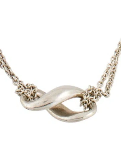 Pre-owned Tiffany & Co Infinity Double Strand Pendant Necklace, 15.5" In Multi