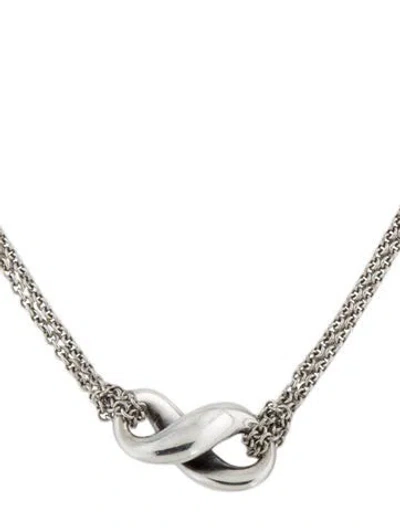 Pre-owned Tiffany & Co Infinity Double Strand Pendant Necklace, 15.5" In Multi