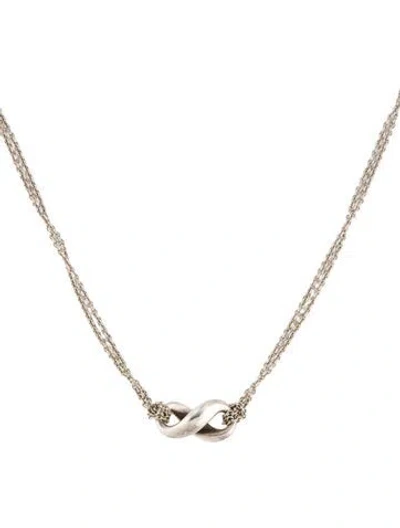 Pre-owned Tiffany & Co Infinity Double Strand Pendant Necklace, 15.5" In Multi