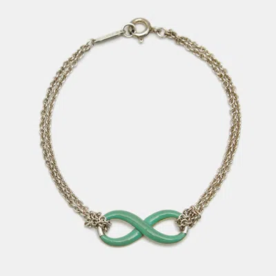 Pre-owned Tiffany & Co Infinity Enamel Silver 925 Bracelet