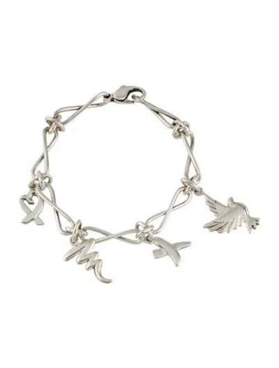 Pre-owned Tiffany & Co Infinity Link Charm Bracelet, 7" In Multi