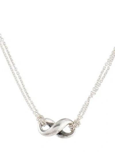 Pre-owned Tiffany & Co Infinity Pendant Necklace, 14.75" In Multi