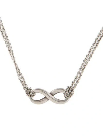 Pre-owned Tiffany & Co Infinity Pendant Necklace, 15.5" In Multi