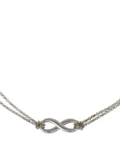 Pre-owned Tiffany & Co Infinity Pendant Necklace, 15.5" In Multi