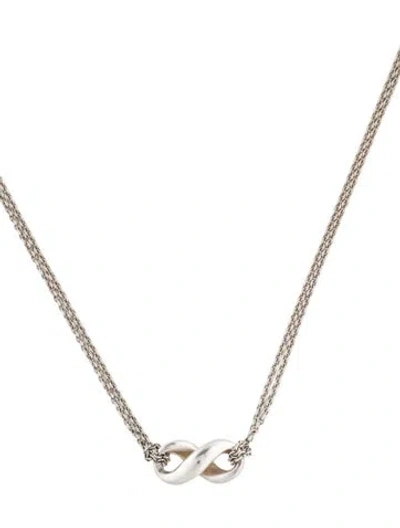 Pre-owned Tiffany & Co Infinity Pendant Necklace, 15.75" In Multi