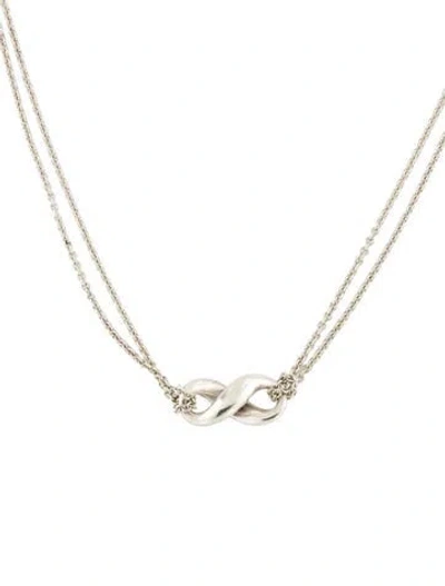 Pre-owned Tiffany & Co Infinity Pendant Necklace, 16" In Multi
