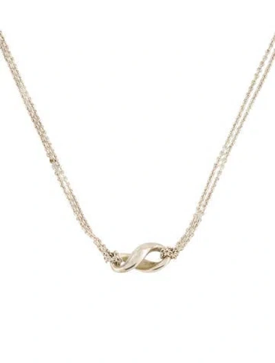 Pre-owned Tiffany & Co Infinity Pendant Necklace, 16" In Multi