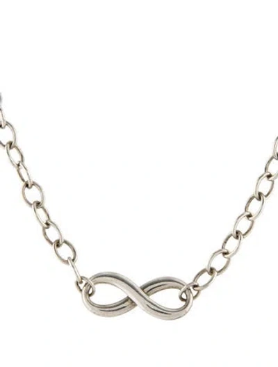 Pre-owned Tiffany & Co Infinity Pendant Necklace, 17.5" In Multi