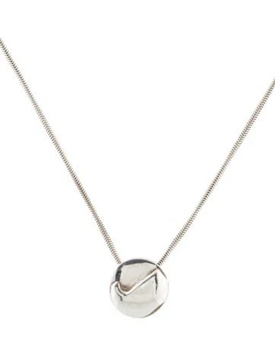 Pre-owned Tiffany & Co Initial 'j' Pendant Necklace, 15" In Multi