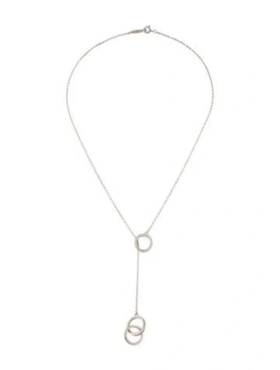 Pre-owned Tiffany & Co Interlocking Circles Lariat Necklace, 18" In Multi