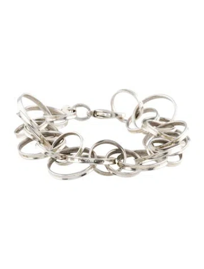 Pre-owned Tiffany & Co Interlocking Circles Link Bracelet, 7" In Multi