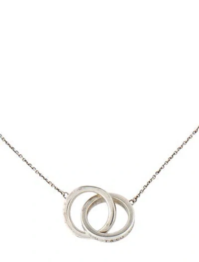 Pre-owned Tiffany & Co Interlocking Circles Pendant Necklace, 16" In Multi