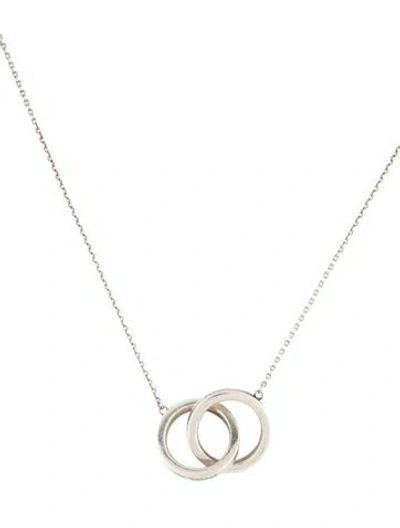 Pre-owned Tiffany & Co Interlocking Circles Pendant Necklace, 16" In Multi