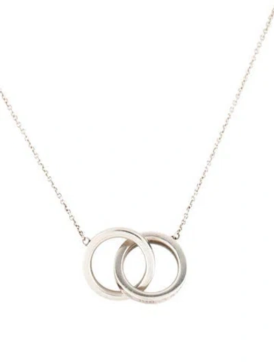 Pre-owned Tiffany & Co Interlocking Circles Pendant Necklace, 16" In Multicolor