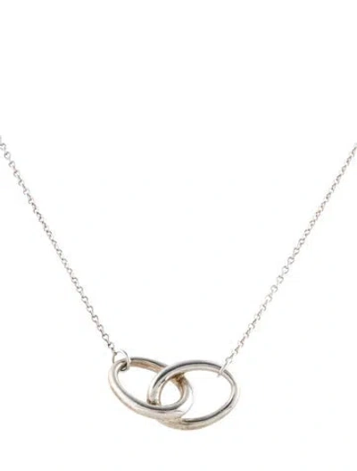 Pre-owned Tiffany & Co Interlocking Oval Pendant Necklace, 15.75" In Multi