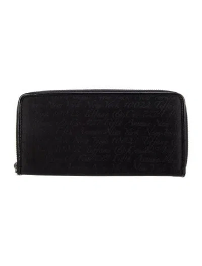 Pre-owned Tiffany & Co Jacquard Continental Wallet In Black
