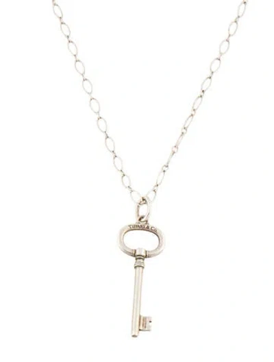 Pre-owned Tiffany & Co Key Pendant Necklace, 18.25" In Multi