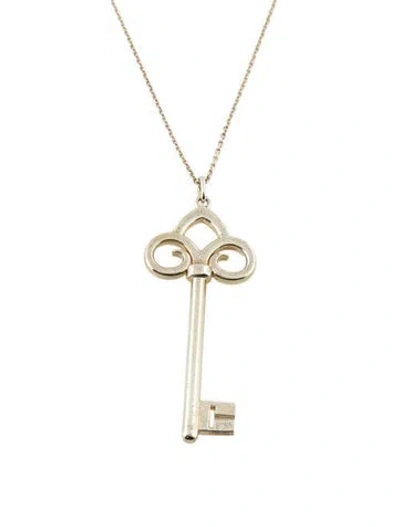 Pre-owned Tiffany & Co Key Pendant Necklace, 24.25" In Multi