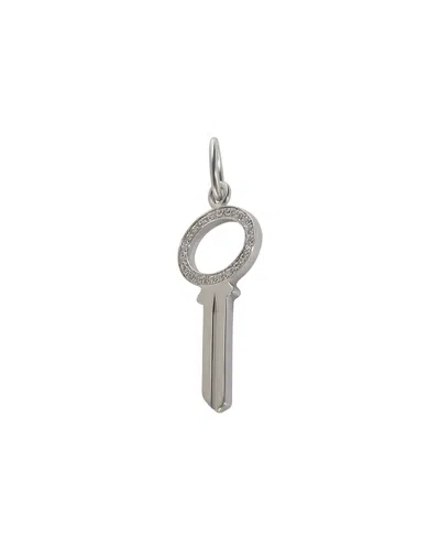Tiffany & Co . Keys 18k 0.10 Ct. Tw. Diamond Pendant (authentic Pre-loved) In Metallic