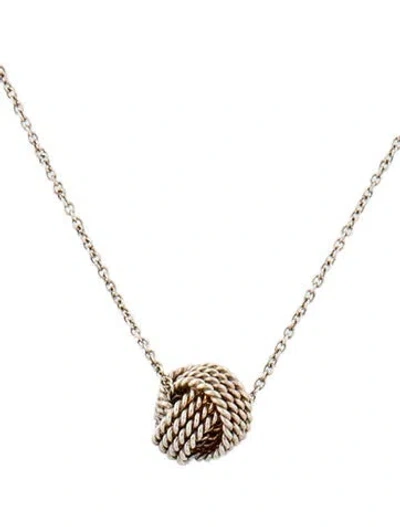 Pre-owned Tiffany & Co Knot Pendant Necklace, 15.75" In Multi