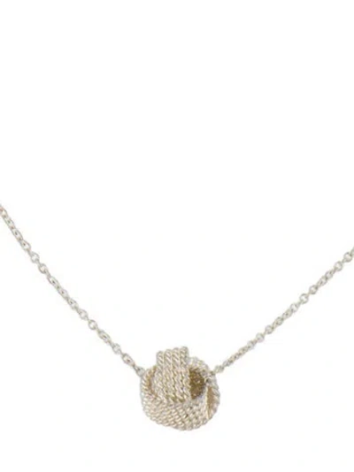 Pre-owned Tiffany & Co Knot Pendant Necklace, 16" In Multi