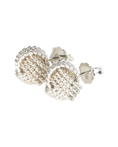 Pre-owned Tiffany & Co . Knot Silver Earrings (authentic Pre-loved)