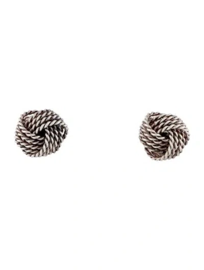 Pre-owned Tiffany & Co Knot Stud Earrings In Multi