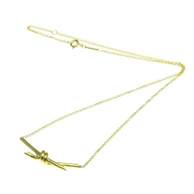 Pre-owned Tiffany & Co Knot Yellow Necklace Jewelry () In Gold