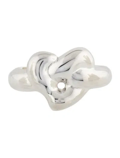 Pre-owned Tiffany & Co Knotted Heart Cuff, 6" In Multi
