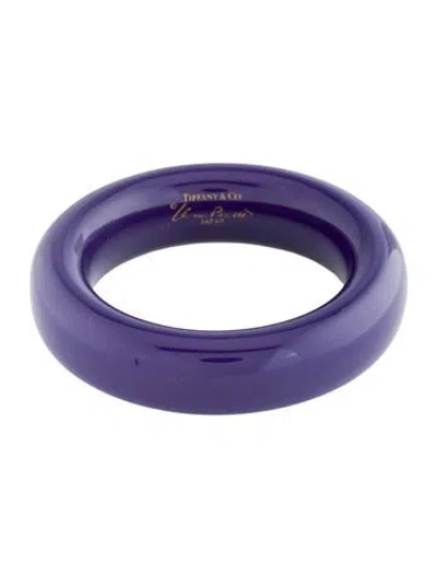 Pre-owned Tiffany & Co Lacquer Bangle Bracelet, 7" In Purple