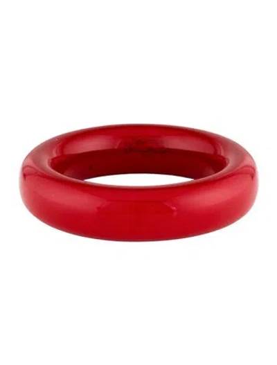 Pre-owned Tiffany & Co Lacquer Bangle Bracelet, 8" In Red