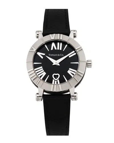 Tiffany & Co . Ladies Atlas Watch In Black