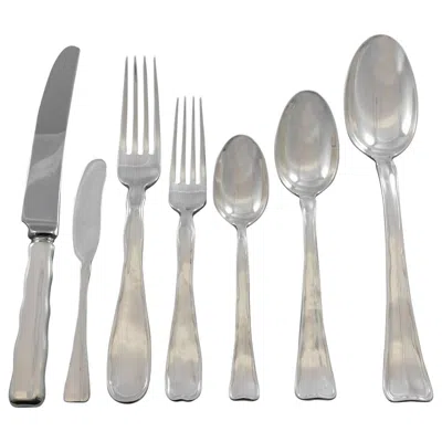 Pre-owned Tiffany & Co Lap Over Edge Plain By . Sterling Silver Flatware Set Service 56 Pcs