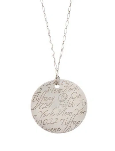 Pre-owned Tiffany & Co Large Notes Round Pendant Necklace, 30" In Multi