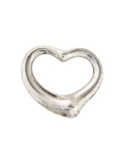 Pre-owned Tiffany & Co Large Open Heart Pendant In Multi