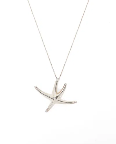 Tiffany & Co Large Starfish Necklace In Silver
