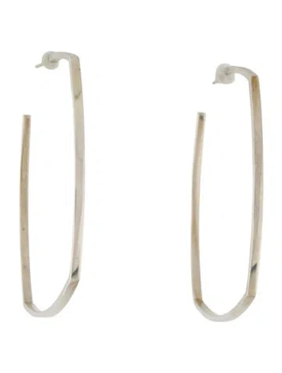 Pre-owned Tiffany & Co Large Torque Micro Hoop Earrings In Multi