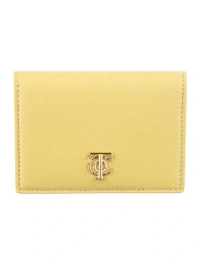 Pre-owned Tiffany & Co Leather Bifold Wallet In Yellow