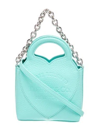 Pre-owned Tiffany & Co Leather Bucket Bag In Blue