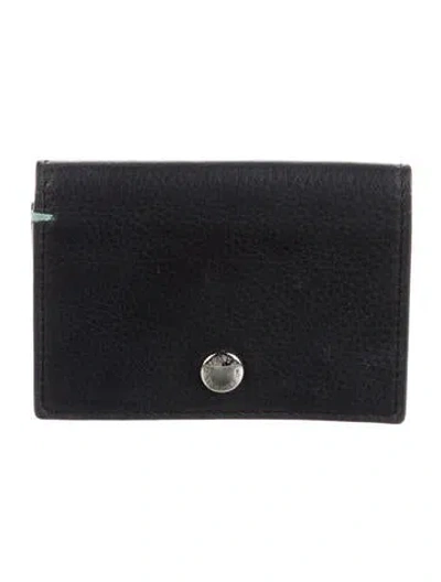 Pre-owned Tiffany & Co Leather Card Holder In Black