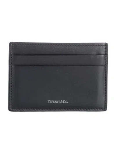 Pre-owned Tiffany & Co Leather Card Holder In Black