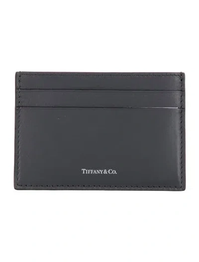 Pre-owned Tiffany & Co Leather Card Holder In Black