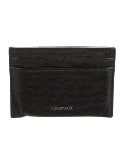 Pre-owned Tiffany & Co Leather Card Holder In Black